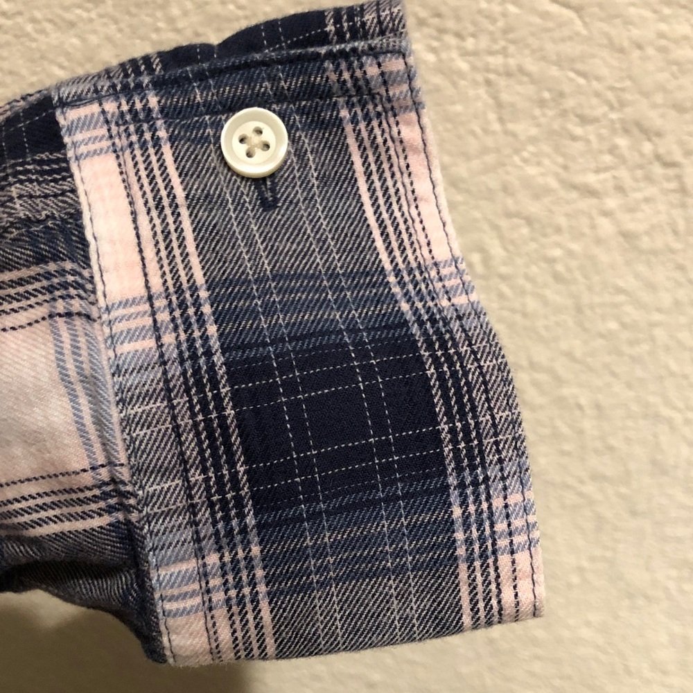 Women’s Blue and White Plaid Shirt - Picture 6 of 12